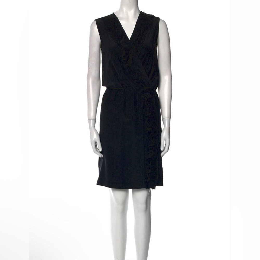 The Kooples Dress Womens Size S Sport Black Shiny Smooth Jersey Knit Sleeveless